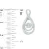 Thumbnail Image 1 of Unstoppable Love™ Composite Diamond Accent Infinity Drop Earrings in Sterling Silver