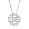 Thumbnail Image 1 of Unstoppable Love™ 0.15 CT. T.W. Composite Diamond Frame Pendant in Sterling Silver