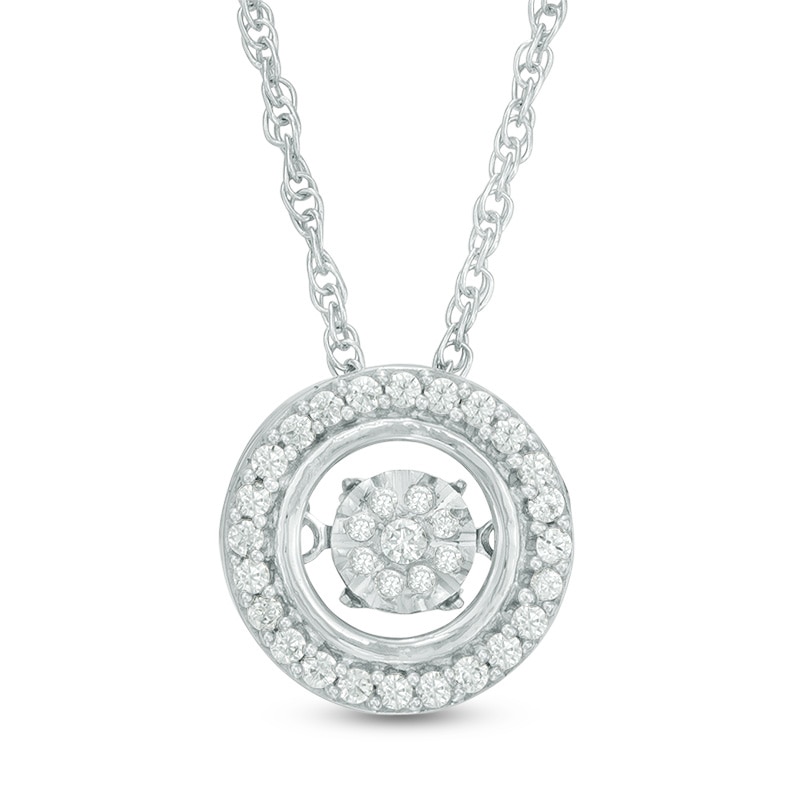Unstoppable Love™ 0.15 CT. T.W. Composite Diamond Frame Pendant in Sterling Silver|Peoples Jewellers