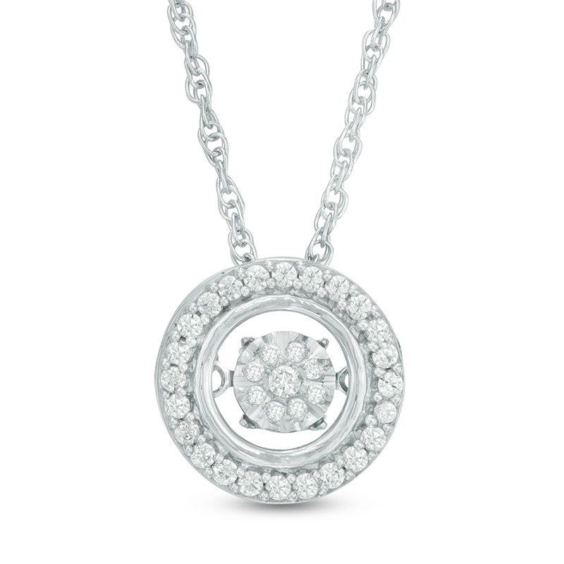 Main Image 1 of Unstoppable Love™ 0.15 CT. T.W. Composite Diamond Frame Pendant in Sterling Silver