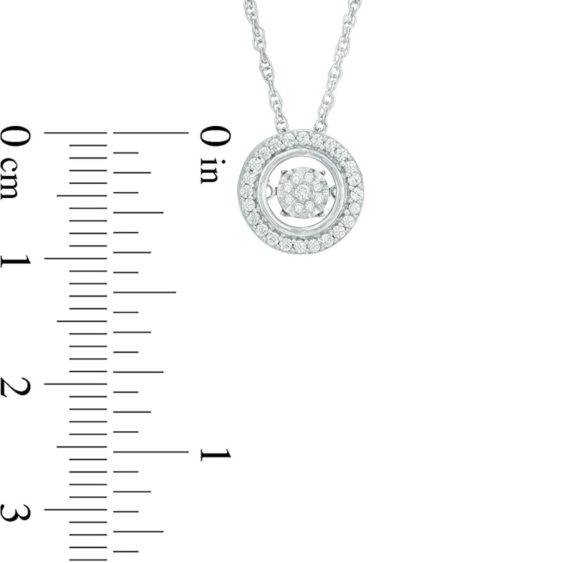 Main Image 2 of Unstoppable Love™ 0.15 CT. T.W. Composite Diamond Frame Pendant in Sterling Silver