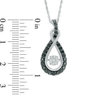 Unstoppable Love™ CT. T.W. Enhanced Black and White Composite Diamond Infinity Pendant in Sterling Silver