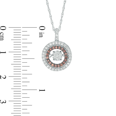 Unstoppable Love™ 0.30 CT. T.W. Champagne and White Composite Diamond Double Frame Pendant in Sterling Silver