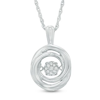 Unstoppable Love™ Composite Diamond Accent Swirl Pendant in Sterling Silver