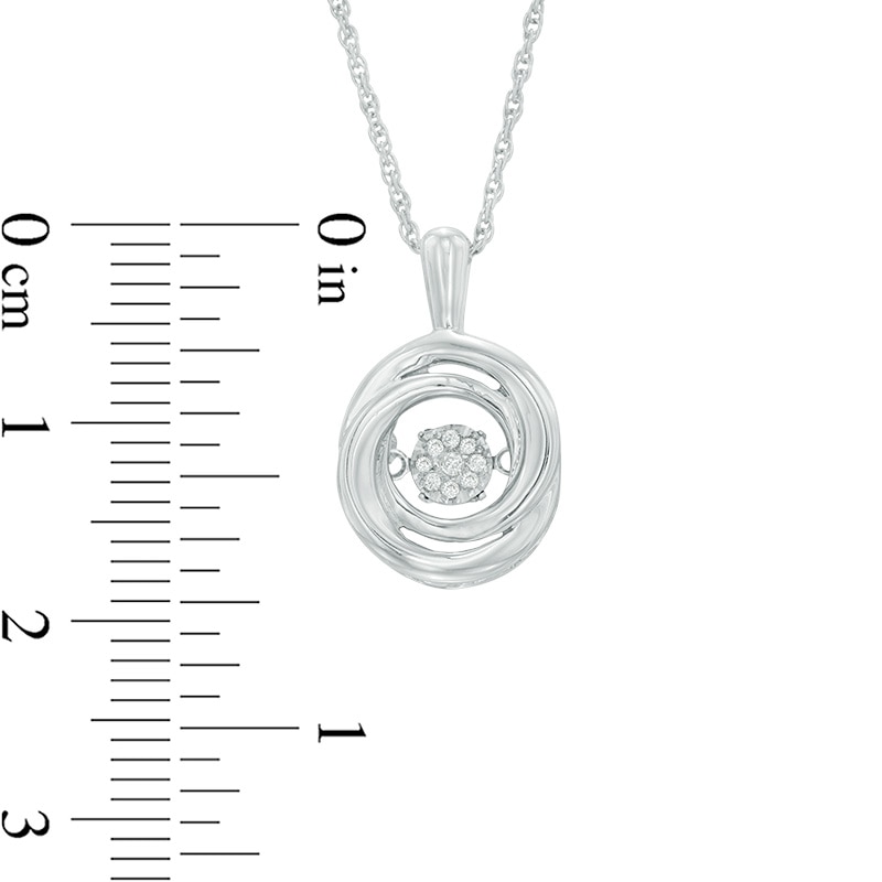 Unstoppable Love™ Composite Diamond Accent Swirl Pendant in Sterling Silver