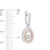 Unstoppable Love™ Composite Diamond Accent Pear-Shaped Drop Earrings in Sterling Silver and 10K Rose Gold