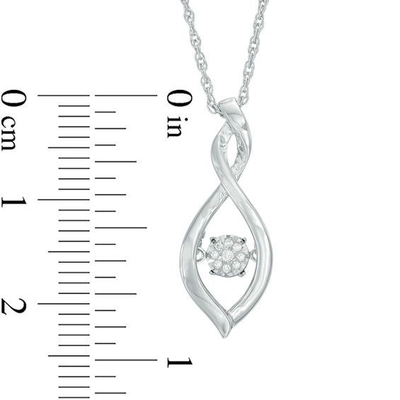 Unstoppable Love™ Composite Diamond Accent Twist Infinity Pendant in Sterling Silver