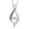 Unstoppable Love™ Champagne and White 0.04 CT. T.W. Diamond Infinity Twist Pendant in Sterling Silver