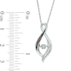 Thumbnail Image 1 of Unstoppable Love™ Champagne and White 0.04 CT. T.W. Diamond Infinity Twist Pendant in Sterling Silver