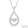 Thumbnail Image 0 of Unstoppable Love™ 1/5 CT. T.W. Composite Diamond Teardrop Pendant in Sterling Silver