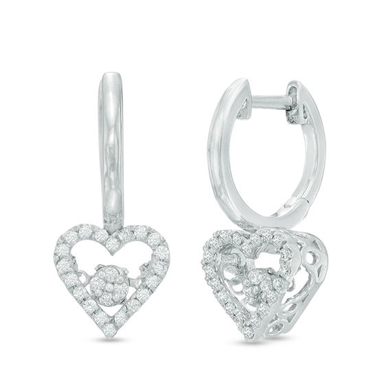 Stainless Steel Love Heart Drop Round Ear Studs Blank For - Temu