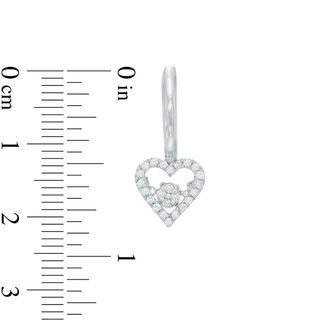 Unstoppable Love™ 0.37 CT. T.W. Composite Diamond Heart Drop Earrings in Sterling Silver