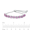 5.0mm Heart-Shaped Lab-Created Pink Sapphire Bolo Bracelet in Sterling Silver - 9.5"