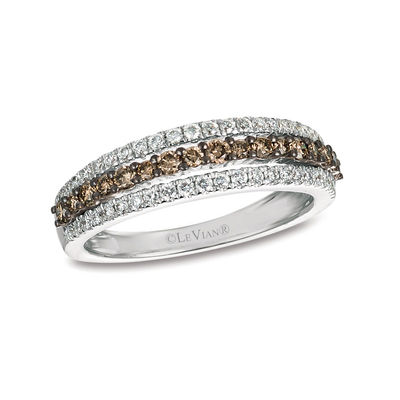 Le Vian Chocolate Diamonds® 0.64 CT. T.W. Diamond Triple Row Band in 14K Vanilla Gold™