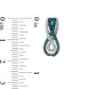 0.10 CT. T.W. Enhanced Blue and White Diamond Twist Necklace, Drop Earrings, and Bangle Set in Sterling Silver