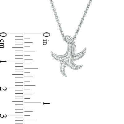 0.10 CT. T.W. Diamond Starfish Pendant in Sterling Silver