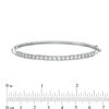 1.00 CT. T.W. Diamond Straight Line Hinged Bangle in 10K White Gold