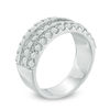 1.30 CT. T.W. Diamond Three Row Anniversary Band in 10K White Gold