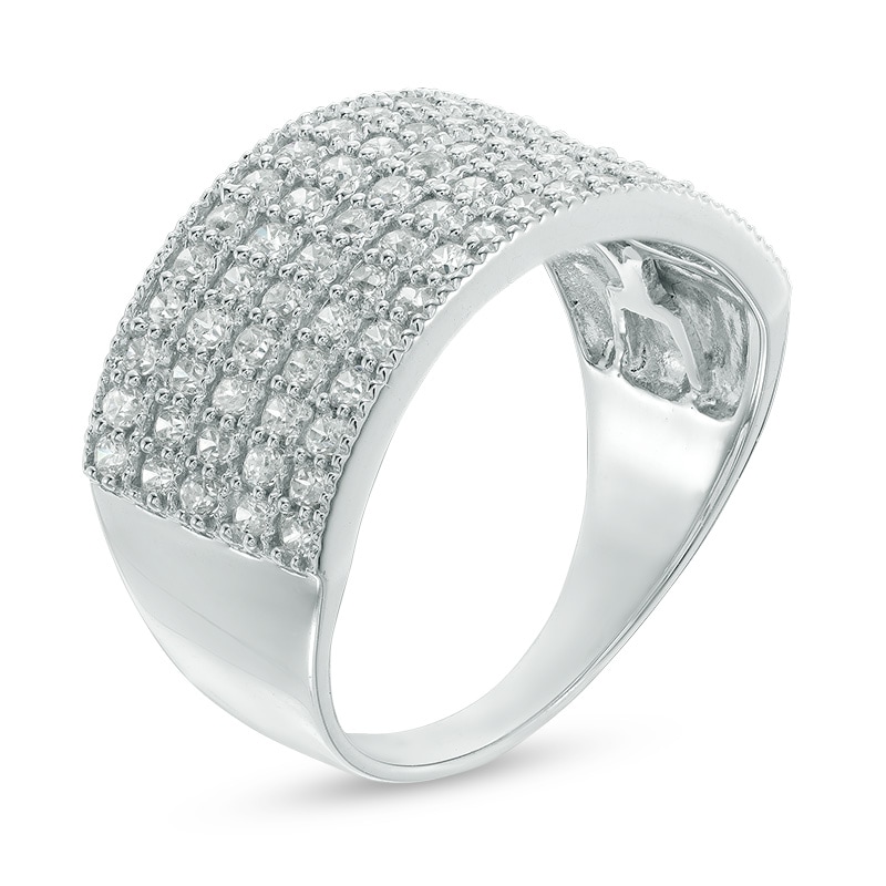 CT. T.W. Diamond Five Row Anniversary Ring in 10K White Gold|Peoples Jewellers