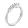 Diamond Accent Seven Stone Bypass Anniversary Band in Sterling Silver