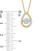 Unstoppable Love™ 0.14 CT. T.W. Composite Diamond Teardrop Pendant in Sterling Silver with 14K Gold Plate