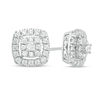 Thumbnail Image 0 of 0.50 CT. T.W. Composite Diamond Cushion Frame Stud Earrings in 10K White Gold