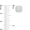 Thumbnail Image 1 of 0.50 CT. T.W. Composite Diamond Cushion Frame Stud Earrings in 10K White Gold