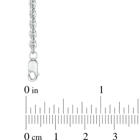 Pear-Shaped Lab-Created Blue and White Sapphire "Y" Link Necklace in Sterling Silver - 17"