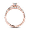 Thumbnail Image 2 of 1.00 CT. T.W. Princess-Cut Diamond Bridal Set in 14K Rose Gold