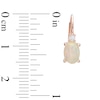 Thumbnail Image 1 of Oval Opal and Diamond Accent Drop Earrings in 10K Rose Gold