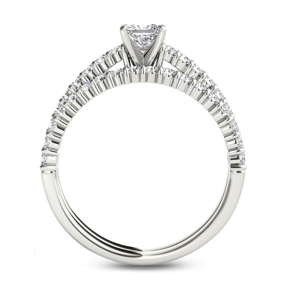 1.00 CT. T.W. Princess-Cut Diamond Bridal Set in 14K White Gold