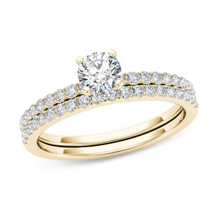 0.70 CT. T.W. Diamond Bridal Set in 14K Gold