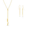 Thumbnail Image 0 of Beaded Lariat Necklace and Drop Earrings Set in 10K Gold