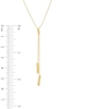 Thumbnail Image 1 of Beaded Lariat Necklace and Drop Earrings Set in 10K Gold