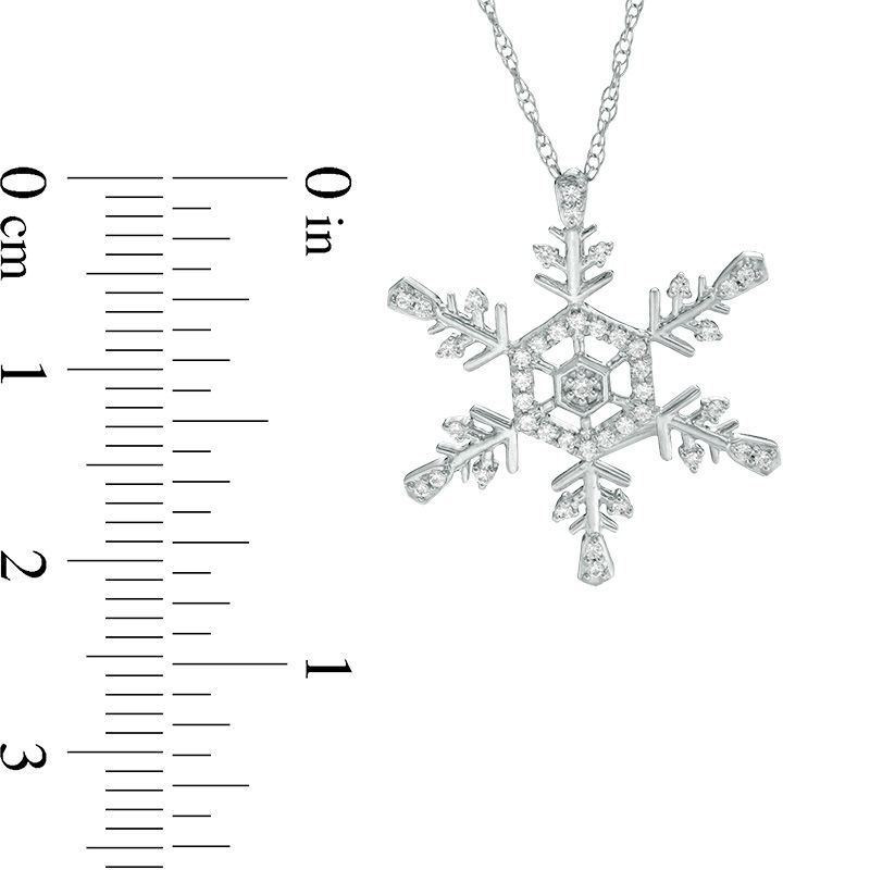 0.15 CT. T.W. Diamond Snowflake Pendant in 10K White Gold|Peoples Jewellers