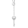 Open Hearts by Jane Seymour™ 0.04 CT. T.W. Diamond Lariat Key Necklace in Sterling Silver - 19"