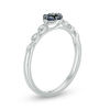 Thumbnail Image 1 of 0.07 CT. T.W. Princess-Cut Diamond French Twist Promise Ring in Sterling Silver