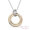 Open Hearts by Jane Seymour™ 0.04 CT. T.W. Diamond Circle Pendant in Sterling Silver and 10K Gold