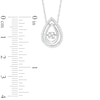 Thumbnail Image 2 of Unstoppable Love™ 0.15 CT. T.W. Composite Diamond Double Teardrop Pendant in Sterling Silver