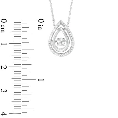 Unstoppable Love™ 0.15 CT. T.W. Composite Diamond Double Teardrop Pendant in Sterling Silver