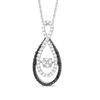 Unstoppable Love™ 0.45 CT. T.W. Enhanced Black and White Composite Diamond Infinity Pendant in 10K White Gold