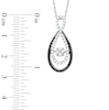 Unstoppable Love™ 0.45 CT. T.W. Enhanced Black and White Composite Diamond Infinity Pendant in 10K White Gold