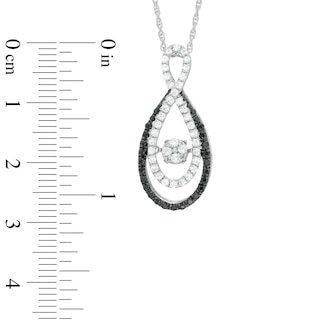 Unstoppable Love™ 0.45 CT. T.W. Enhanced Black and White Composite Diamond Infinity Pendant in 10K White Gold