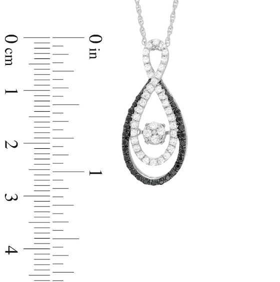 Unstoppable Love™ 0.45 CT. T.W. Enhanced Black and White Composite Diamond Infinity Pendant in 10K White Gold