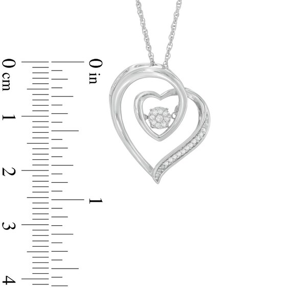 Unstoppable Love™ Composite Diamond Accent Swirl Heart Pendant in Sterling Silver