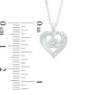 Unstoppable Love™ Composite Diamond Accent Heart Frame Pendant in Sterling Silver