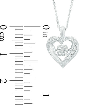 Unstoppable Love™ Composite Diamond Accent Heart Frame Pendant in Sterling Silver