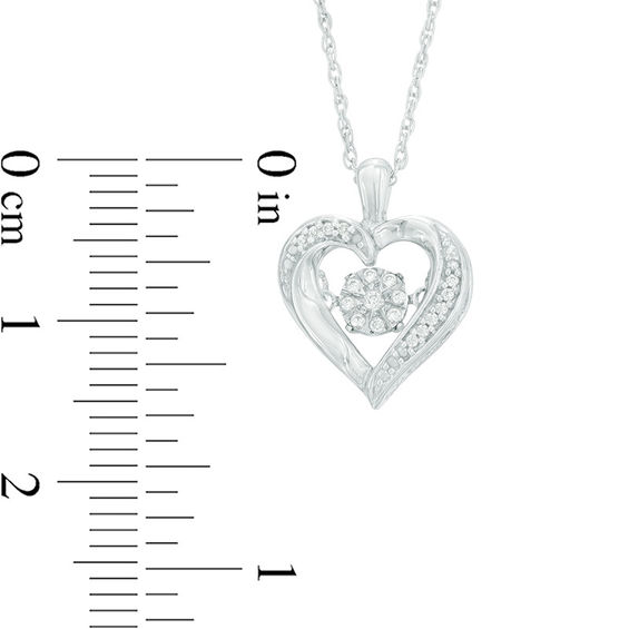 Unstoppable Love™ Composite Diamond Accent Heart Frame Pendant in Sterling Silver