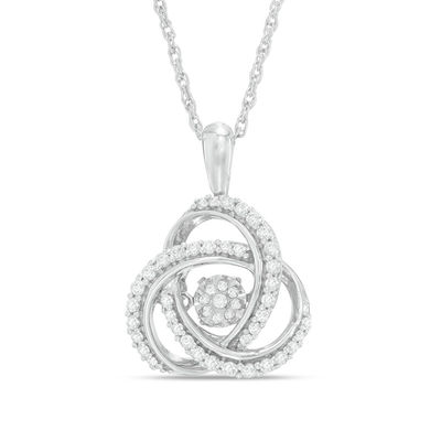 Unstoppable Love™ 0.23 CT. T.W. Composite Diamond Celtic Knot Pendant in Sterling Silver