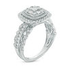 Thumbnail Image 1 of 0.70 CT. T.W. Composite Diamond Cushion Frame Engagement Ring in 10K White Gold